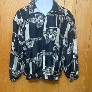 Black and White Floral Jacket